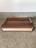 Charcuterie Board with Handles Black Walnut and Maple Wood