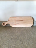 Solid Hard Maple Plank Serving/Charcuterie or Cutting Board with Handle
