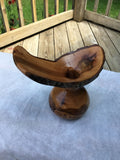 Apple Wood Vase with a Winged Natural Edge