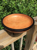 Solid Cherry Wood Fruit Bowl with Burned Edge
