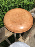 Solid Cherry Wood Fruit Bowl with Burned Edge