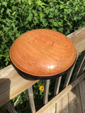 Solid Cherry Wood Fruit Bowl with Burned Edge Hand Turned