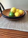 Solid Cherry Wood Fruit Bowl with Burned Edge