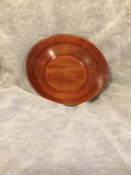 Hand Turned Pine Wood Bowl with a red dye