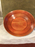 Hand Turned Pine Wood Bowl with a red dye