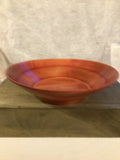 Hand Turned Pine Wood Bowl with a red dye