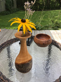 Apple Wood Hand Turned Bud Vase