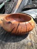 Solid Apple Wood Bowl Hand Turned