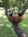 Solid Apple Wood Bowl Hand Turned