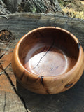 Solid Apple Wood Bowl Hand Turned