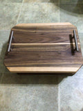 Charcuterie Board with Handles Black Walnut and Maple Wood