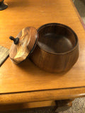 Black Walnut Jewelry Box Hand Turned with Etching