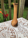 Natural Bark Apple Wood Hand Turned Vase
