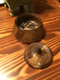 Black Walnut Jewelry Box Hand Turned with Etching