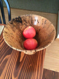 Spalted Cherry Wood Fruit Bowl Hand Turned