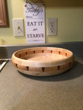 Walnut, Cherry and Ash Wood Fruit Bowl Hand Turned