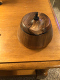 Black Walnut Jewelry Box Hand Turned with Etching