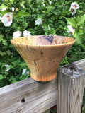 Spalted Cherry Wood Fruit Bowl Hand Turned