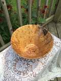 Spalted Cherry Wood Fruit Bowl Hand Turned