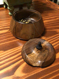 Black Walnut Jewelry Box Hand Turned with Etching