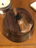 Black Walnut Jewelry Box Hand Turned with Etching