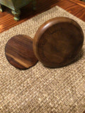 Black Walnut Jewelry Box Hand Turned with Etching