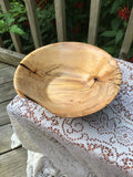 Spalted Maple Hand Turned Natural Edge Bowl