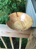 Spalted Maple Hand Turned Natural Edge Bowl