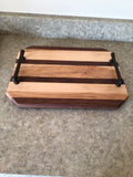 Hand made Black Walnut and Cherry Wood Charcuterie Board with Handes