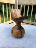 Apple Wood Vase with a Winged Natural Edge