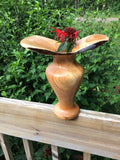 Solid Apple Wood Vase Hand Turned Wedding Gift