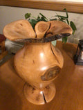 Apple Wood Vase with Branch Inclusions