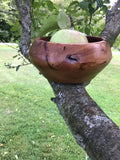 Solid Apple Wood Bowl Hand Turned