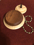 Walnut and Ash Wood Hand Turned  Segmented Jewelry Box with Lid